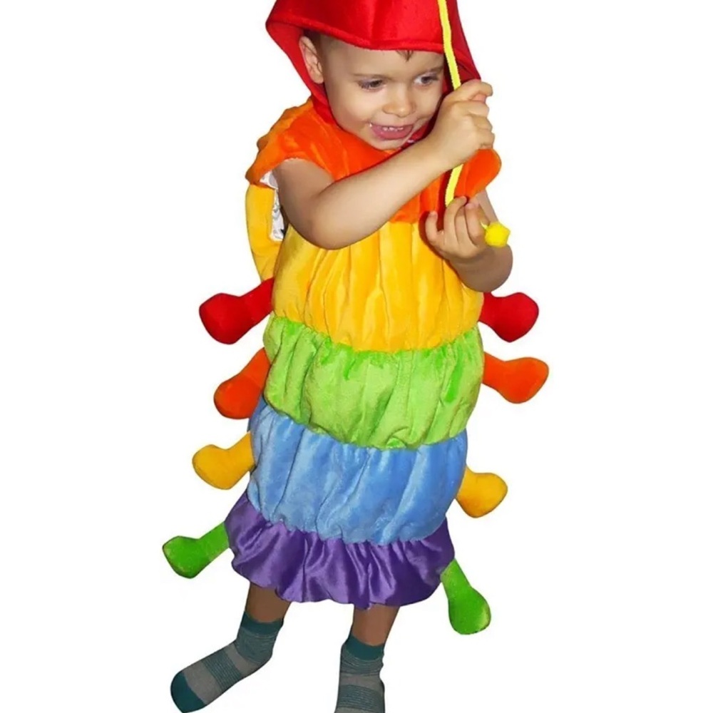 Plush Red and Orange caterpillar 🐛 Costume